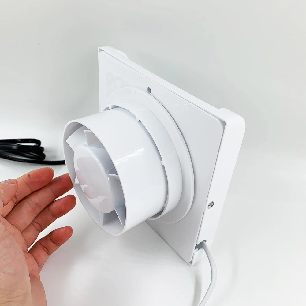 Extractor de aire silencioso para baño, 220V, 4 pulgadas, 6 pulgadas, cocina, inodoro, pared, ventana, ventiladores de ventilación con Cable de alimentación