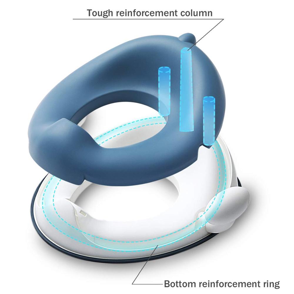 Amtoy Baby Zindelijkheidstraining Wc-bril Met Zachte Kussen Handgrepen, Haute Collectie, dubbele Anti-Slip En Splash Guard