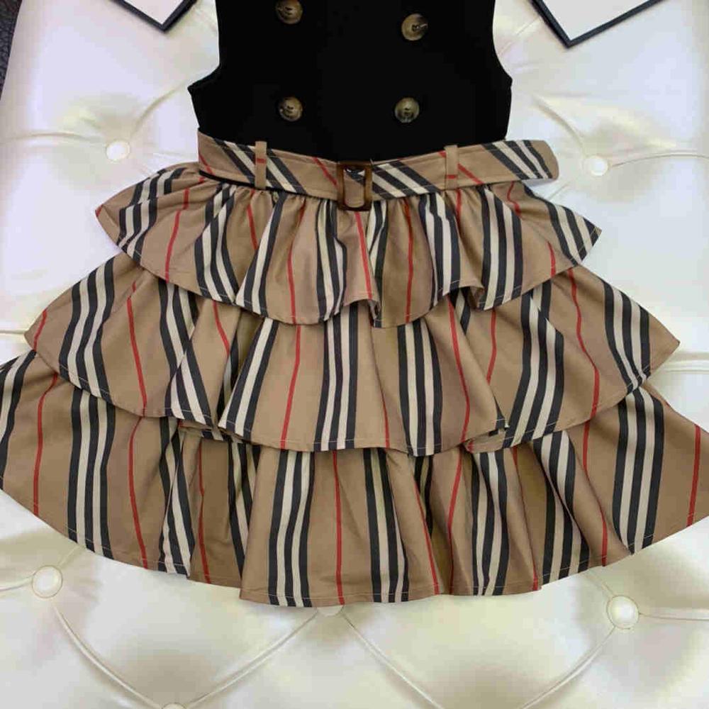 20 sommer engelsk stil baby børn tøj søde kjoler til pige kjole med skærf fest outfit