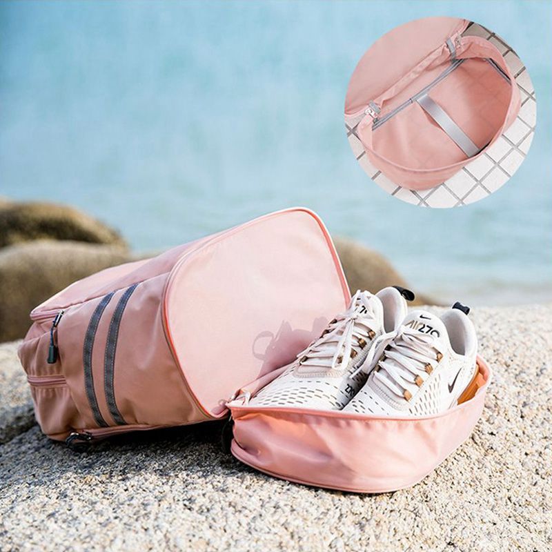 Mochila portátil independente de alta capacidade, bolsa para armazenar e organizar roupas, para mulheres, organizador de viagem, acessórios esportivos de fitness s2149
