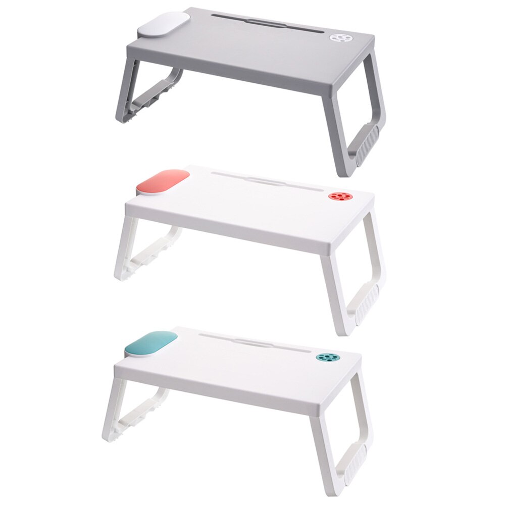 Folding Plastic Laptop Computer Desk Multifunctional Study Writing Small Table Bed Desk for Home Office School Student Dormitory