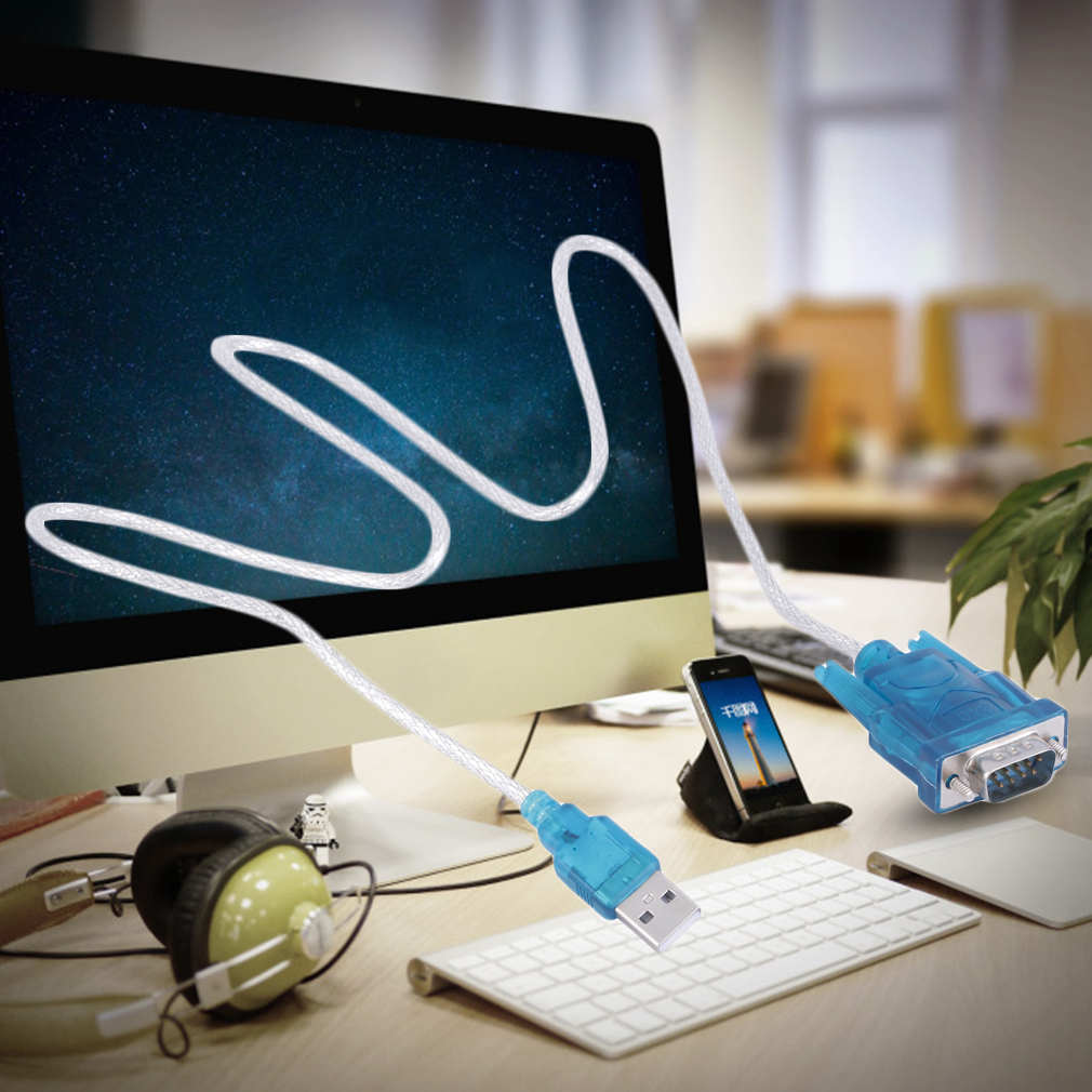 Wired USB 2.0 to Serial RS232 CH340 9 Pin Adapter Converter Cable for Windows 98/for SE/for ME/2000/for XP/for Vista/7/8