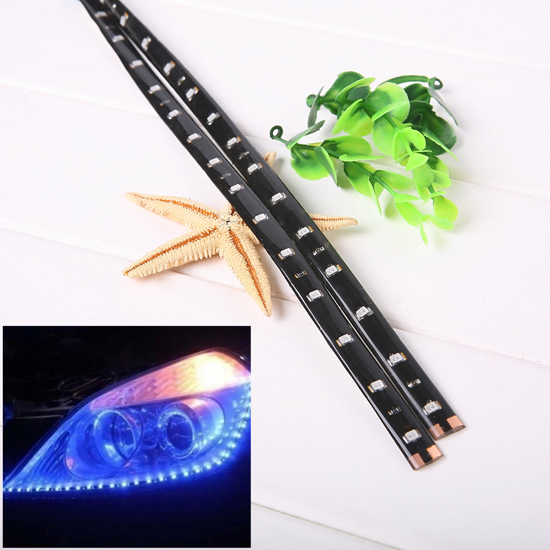 30Cm Led Strip Brake Knipperlichten Waterdichte Flexibele Universele Auto Led-dagrijverlichting Flow Loopt Koplamp
