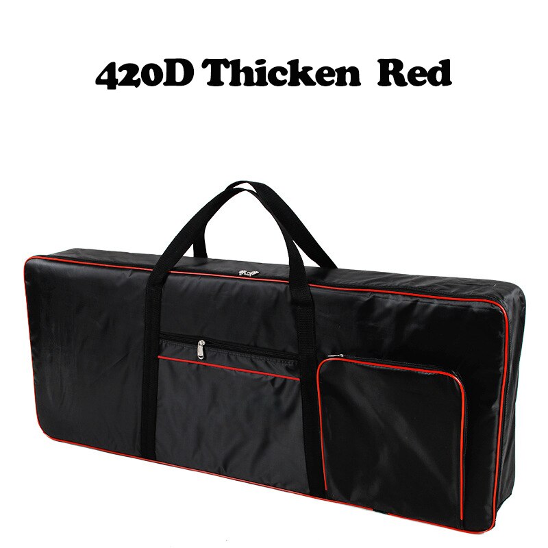 600D Dicker Nylon 61 Schlüssel Tastatur Tasche Instrument Tastatur Tasche Verdicken Wasserdichte Elektronische Klavier Abdeckung fallen Für Elektronische: 420D rot