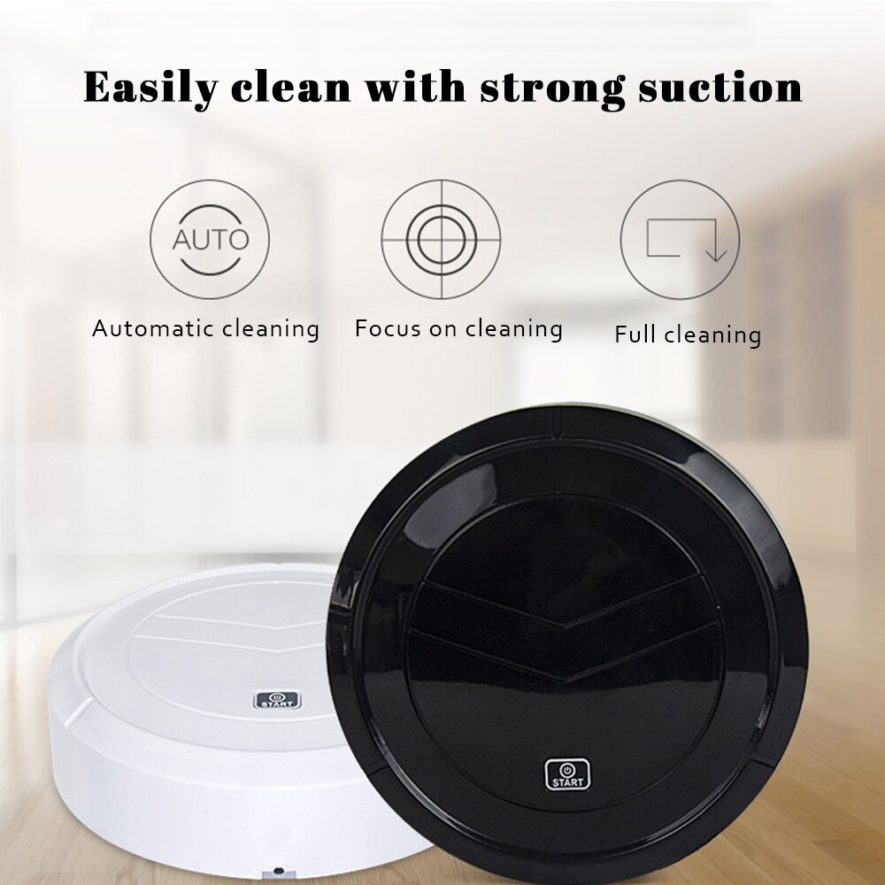 2 in 1 Multifunctional Auto Smart Robot Floor Cleaner Sweeping Vacuum Cleaner Strong Suction 120 Minutes Automatically Charges