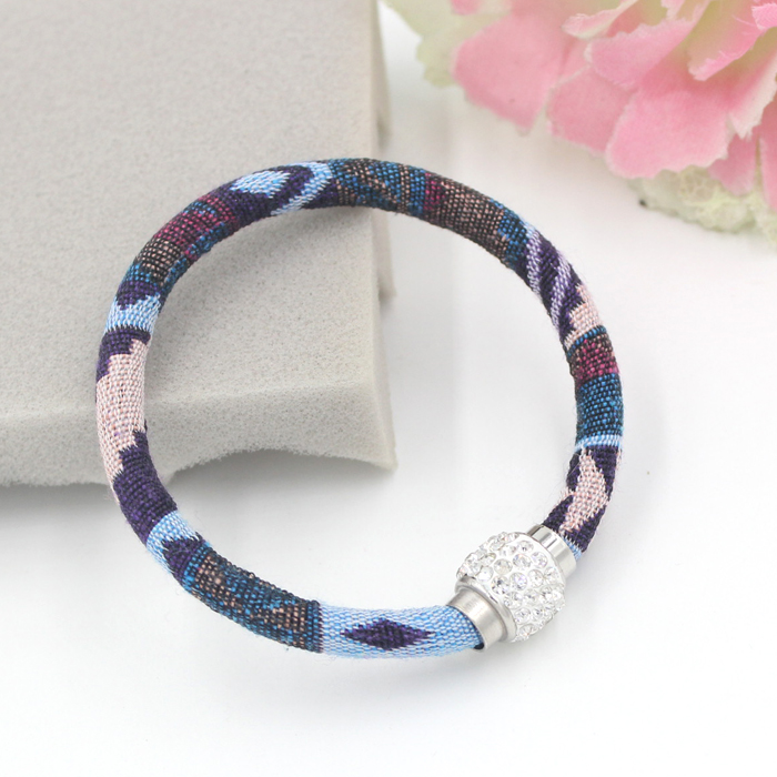 9 Kleuren Crystal Magnectic Dichter Bangle Armband Etnische Mexicaanse Stijl Katoenen Touw Boho Armbanden Voor Vrouwen Bijoux Pulsera: Color 9