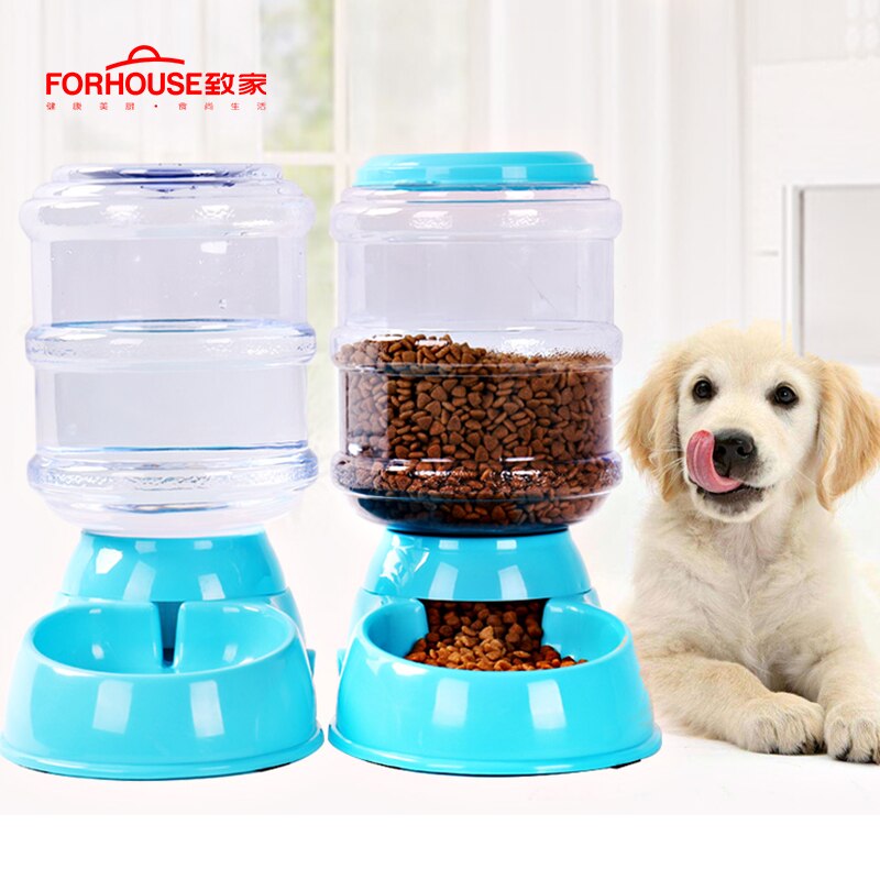 Comedero de perro automático para mascotas, tazón de viaje, alimentador de alimentación, fuente de beber para gatos y perros, dispensador de agua, tazón de comida para perros