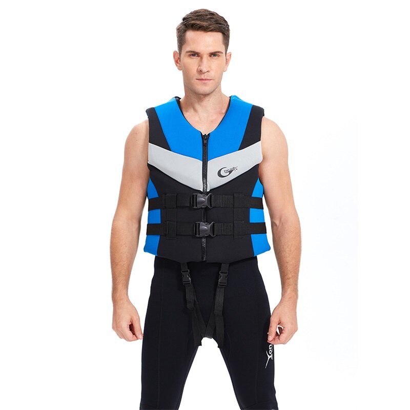 Odkryty Rafting Neopreen Zwemvest dla dzieci i mężczyzn Snorkelen Slij profesjonalne drifting ntage Vissen Kajakken: Blue / S