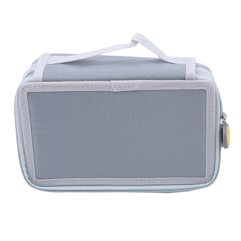 Bolsa de dibujo estropajo multifuncional organizador de lápices estuche de lápiz bolsa de la pluma caja estacionaria con cremallera para la escuela: lght gray