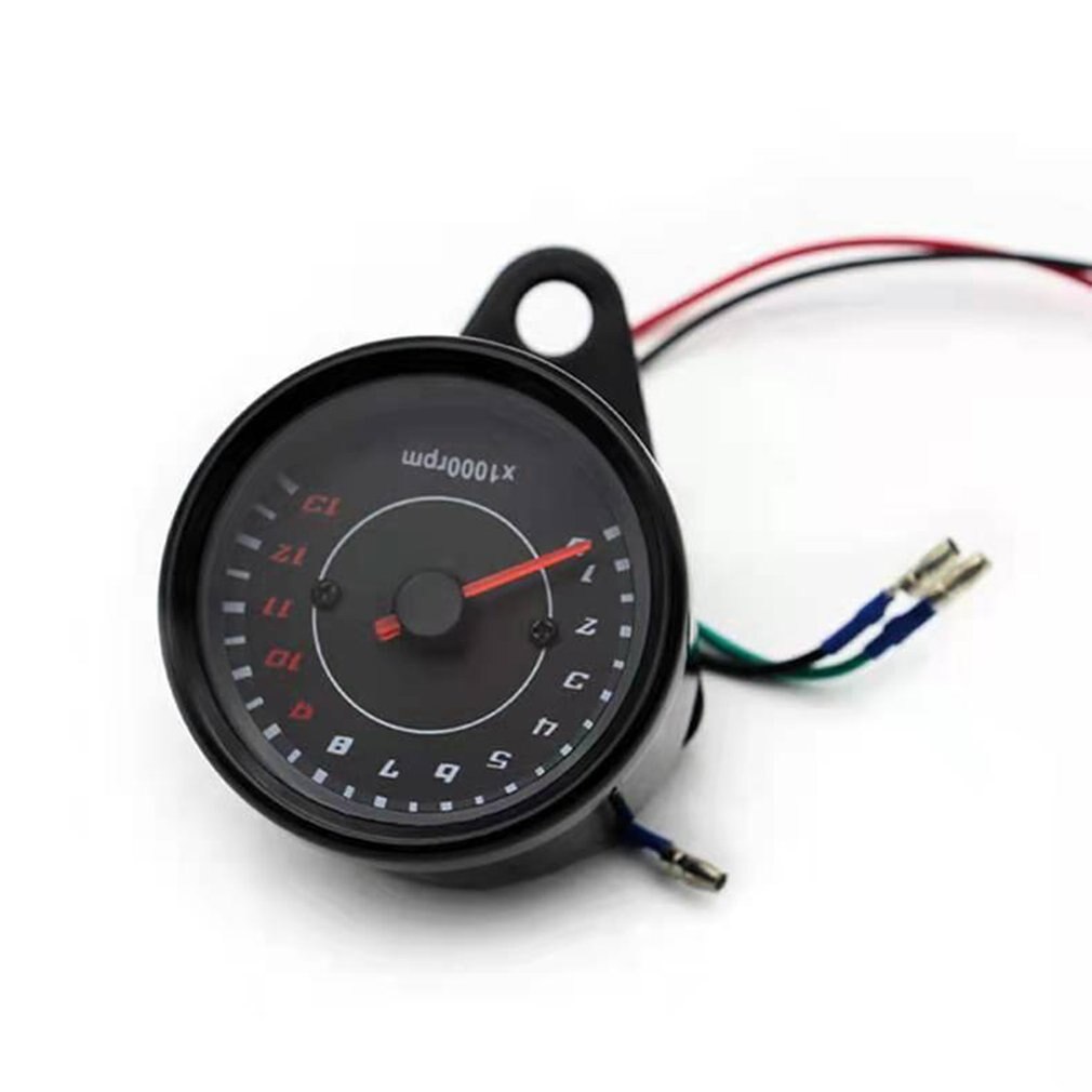 Universal 13000 RPM Motorcycle Tachometer Electronic Tach Meter Speedometer Gauge LED Backlight Motorcycle Tachometer Meter