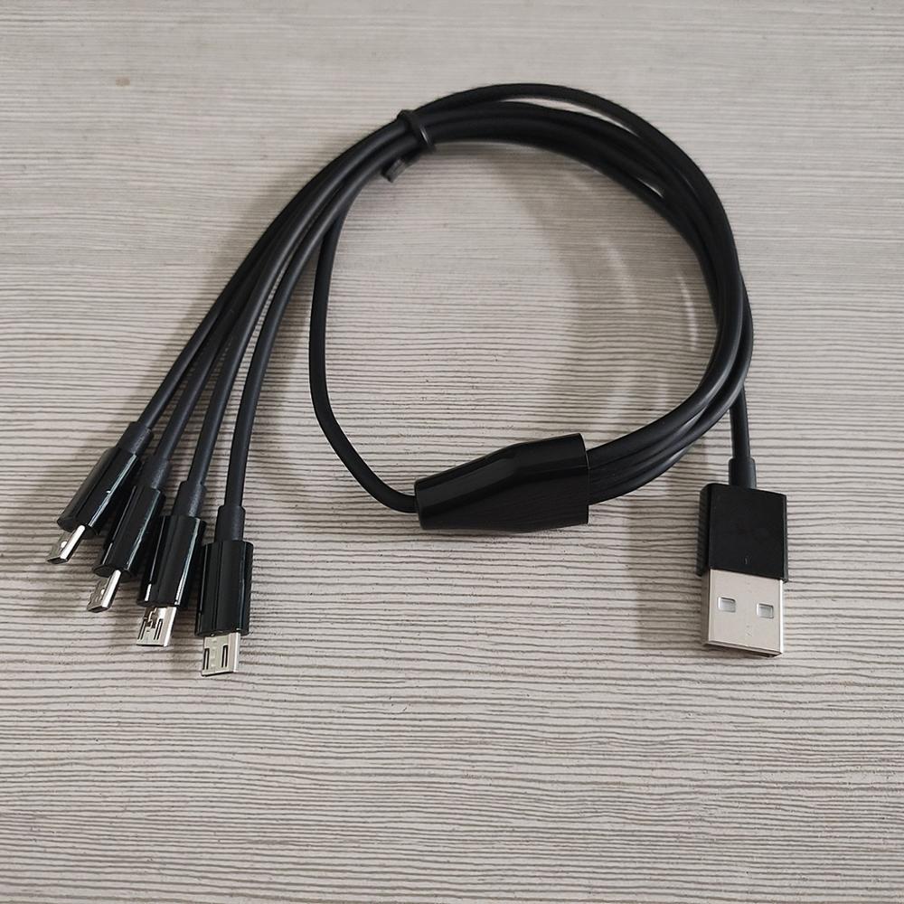 4 in 1 micro usb charge cable 50cm: black