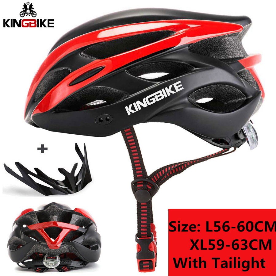 KINGBIKE Cycling MTB Road Helmet Bicycle Women Men Integrally-molded Ultralight Helmet Cycling Helmet Light pc capacete ciclismo: J-872-red / L