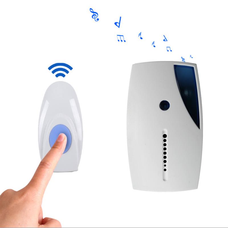 36 Tune Chimes Songs Waterproof LED Wireless Doorbell Remote Control Door Bell With High-Frequency Vibration Body