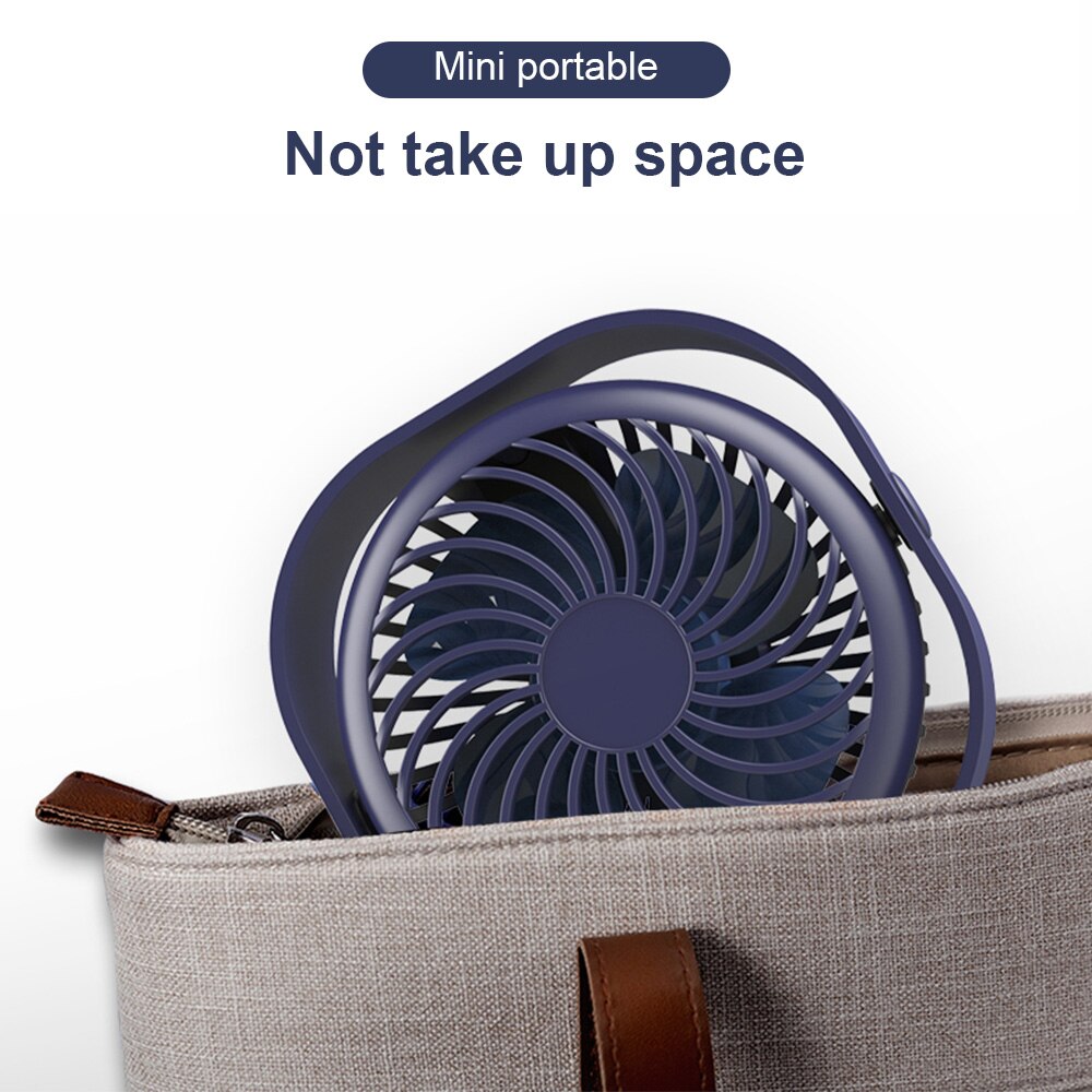 Draagbare Cooling Usb Desktop Fan 3 Speed Persoonlijke Met 360 Rotatie Verstelbare Hoek Voor Kantoor Huishoudelijke Reizen