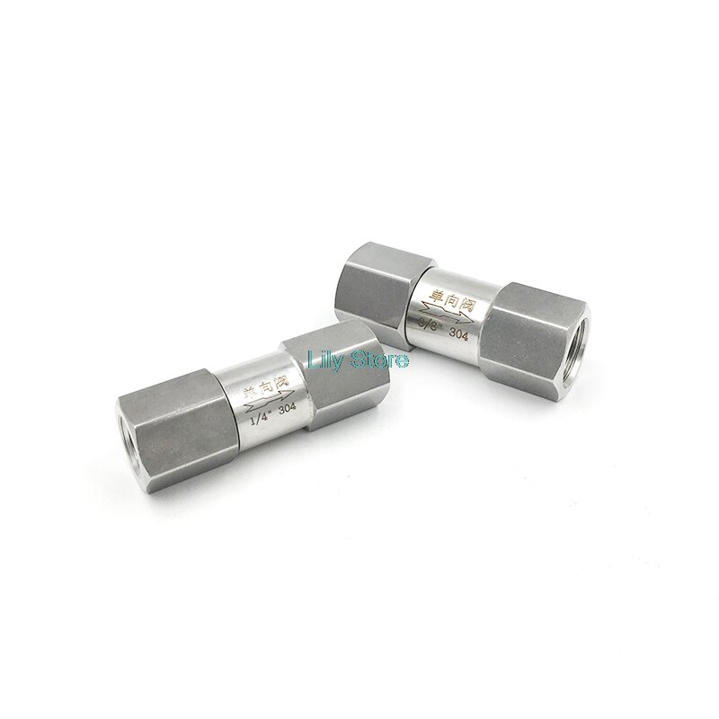 1Pc 304 or 316 Stainless Steel Split Separated Check Valve One-way 1/8" 1/4" 3/8" 1/2" 3/4"BSP NPT Female Threaded SUS304 SUS316