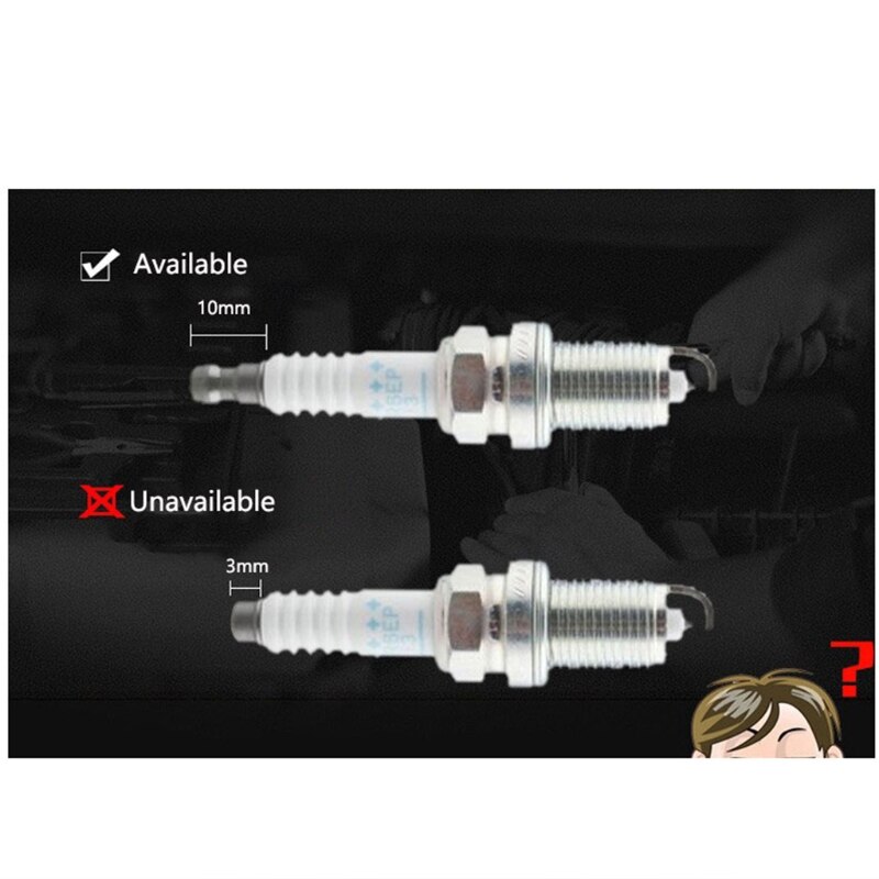 Thin Wall Spark Plug Socket Extension 3/8-Inch Square Drive Magnetic Socket