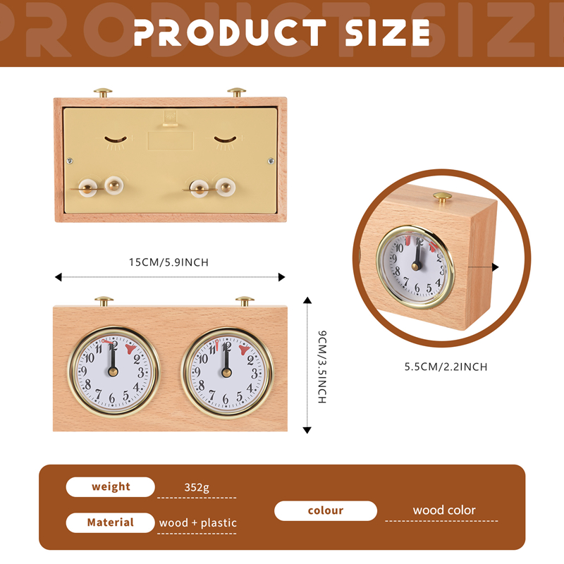 Schach-Timer, profession elle digitale internat ionale Schachuhr, hölzerner Schach-Timer, tragbarer Schach-Timer