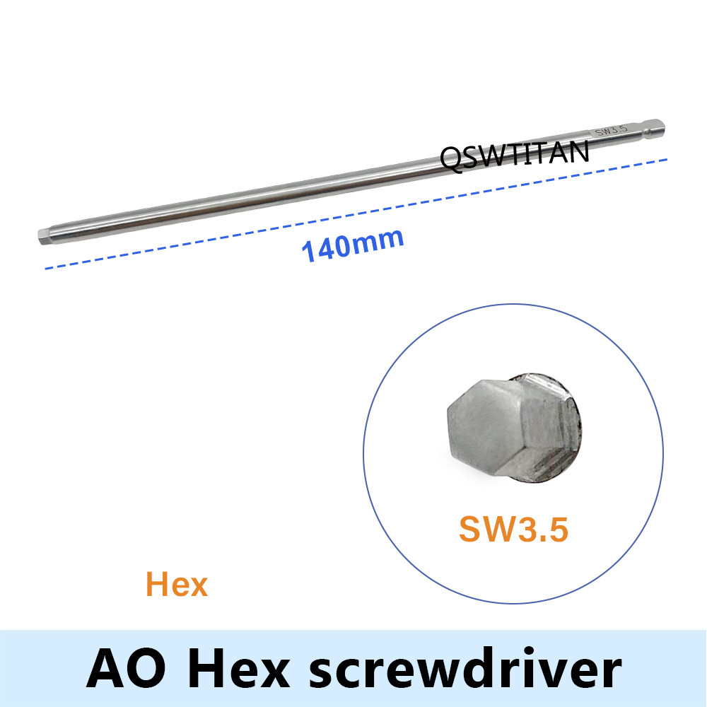Orthopaedic Bone Screw Driver Instruments Spinal Pedicle Screw Nail Cap AO Driver Hex Screwdriver AO Plum Star Driver: Blue