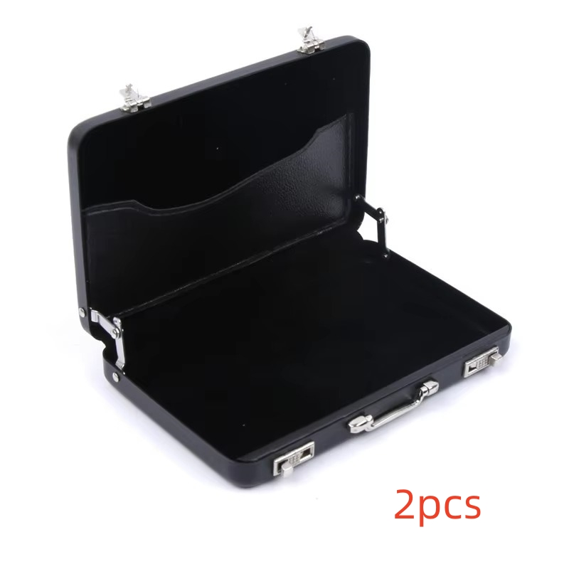 Nueva caja de almacenamiento de aluminio, tarjetero de identificación comercial, Mini maleta, soporte para tarjetas bancarias, estuche de joyería, organizador rectangular: Rojo