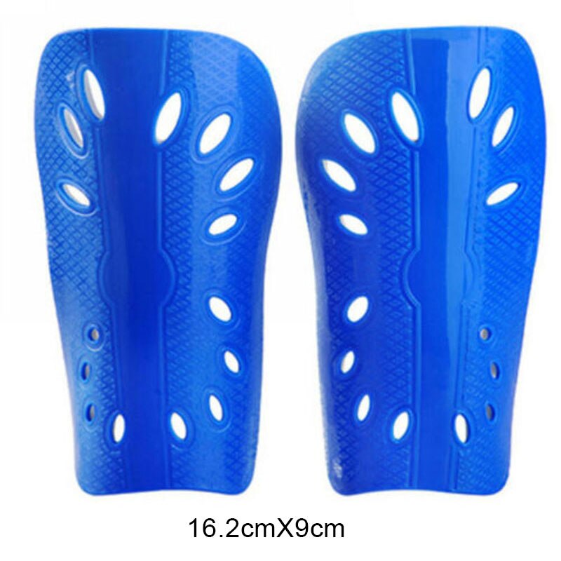 2pcs Men Lightweight with Hole Football Shield Basketball Shin Guards Protective Gear SUB: Blue 16.2cmX9cm