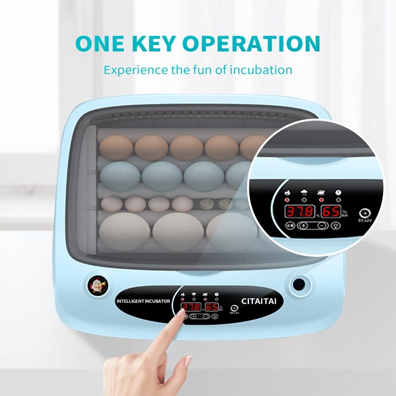 15 Egg Incubator Fully Automatic Hatching Machine Coop Poultry Farm Chicken Goose Duck Quail Eggs Incubator Bird Feeder Hatcher