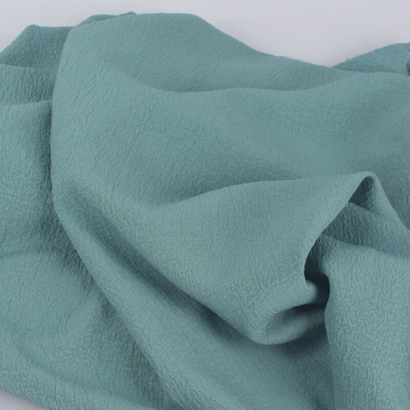 Style coréen bulle crêpe en mousseline de soie tissu rétro solide robe courte femmes robe vêtement matériel