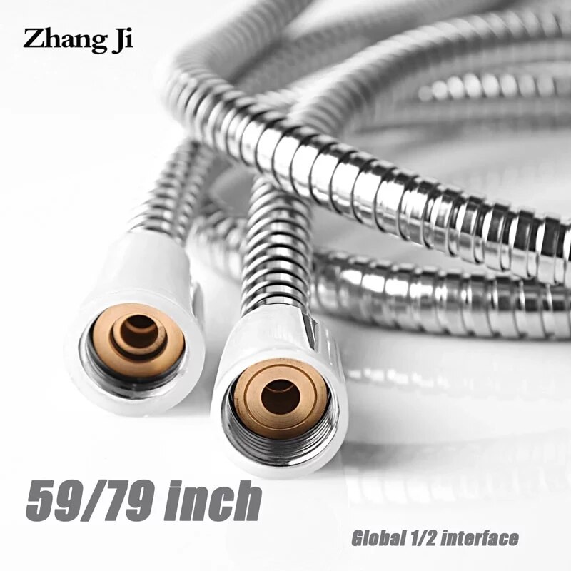 bath Flexible Soft Water Pipe 1.5m or 2m Rainfall Common Shower Hose Chrome Plating Shower Pipe Black Bathroom Accessories