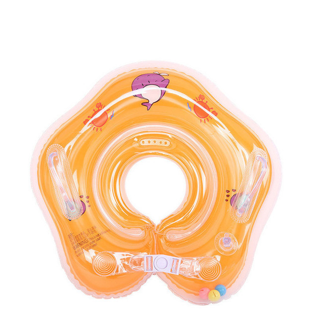 Baby Zwembad Accessoires Veiligheid Nek Ring Opblaasbare Baby Float Cirkel Buis Peuter Bad Accessoires Baby Shower: Orange