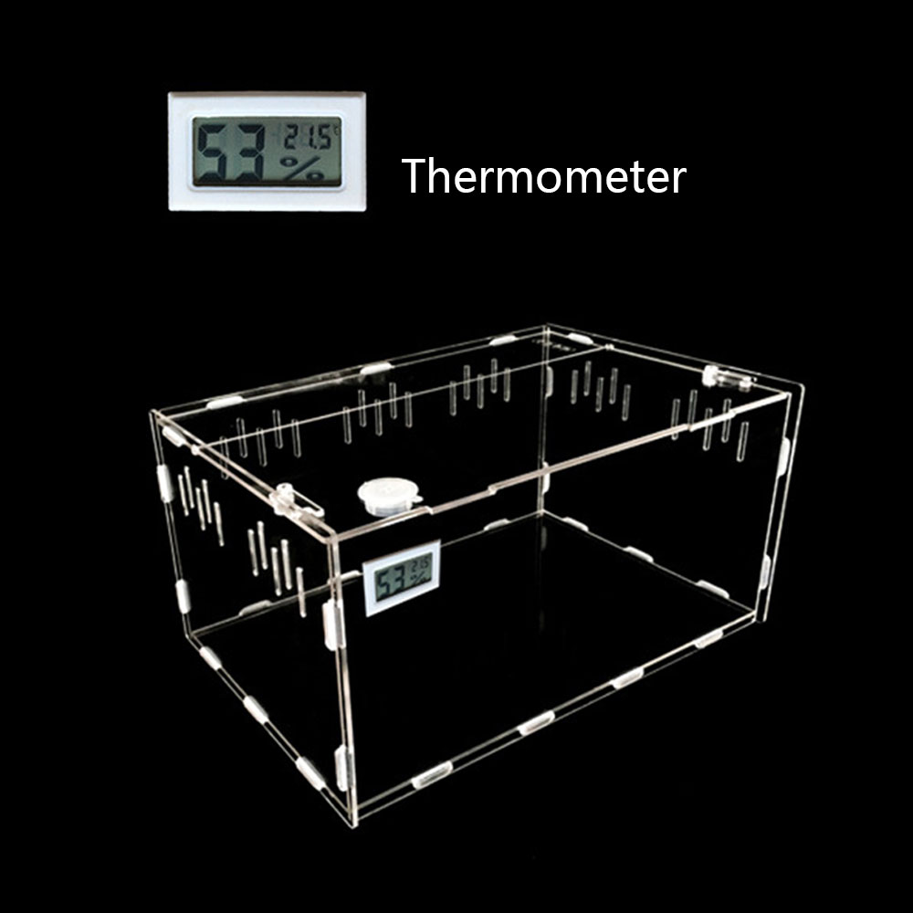 30*20*15cm Duurzaam Huisdier Doos Insect Cold Blooded Dieren Praktische Reptiel Huisdieren Thermometer Kat Dragers voor grote Katten