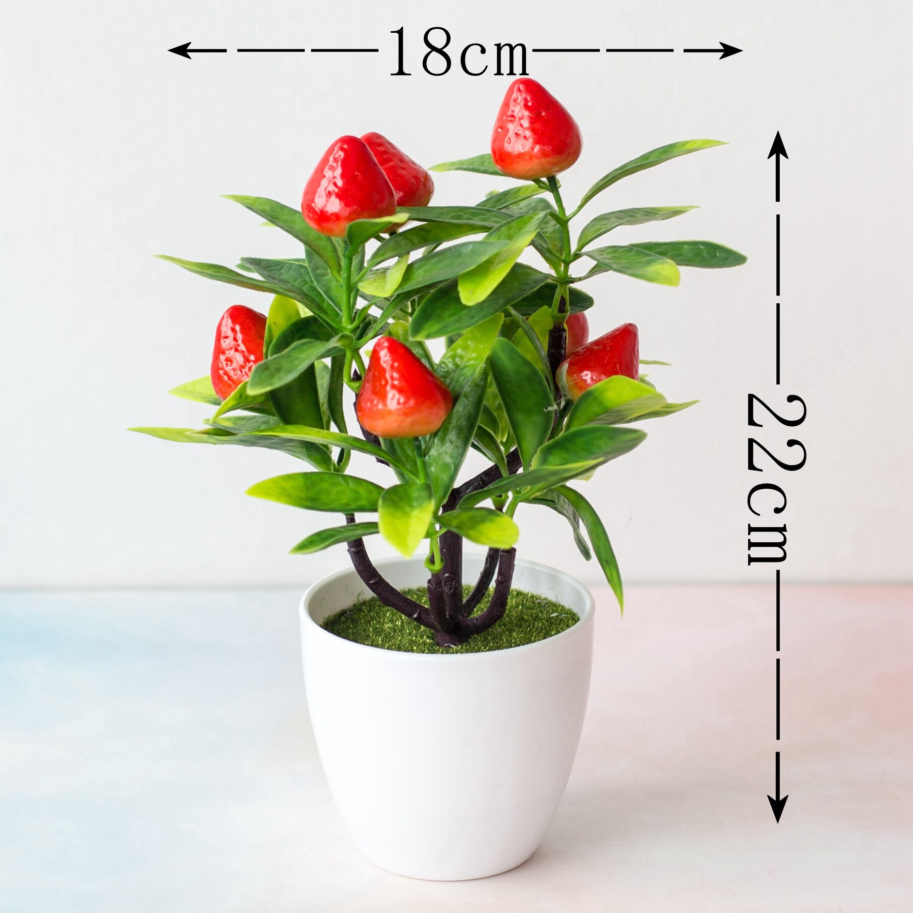 Kunstig plante multistil mini pottebonsai lite frukttre pottet til bryllup hjemme borddekorasjoner butikk hotell fest deco: 7 caomei