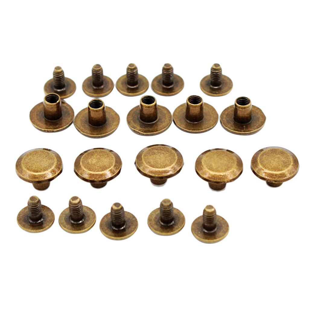 10Stck Bindung Chicago Schrauben Nagel Nieten Nieten Für DIY Kunst Handwerk 10X5mm
