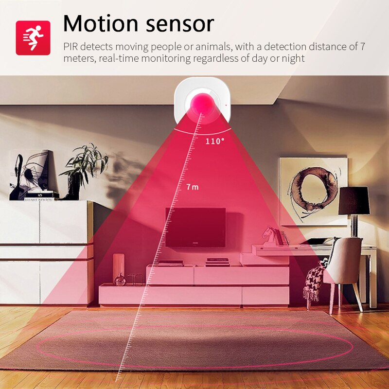 Wifi Smart Pir Motion Sensor Alarm Tuya Smart Leven App Afstandsbediening Mini Alarm Smart Home Detector Security System