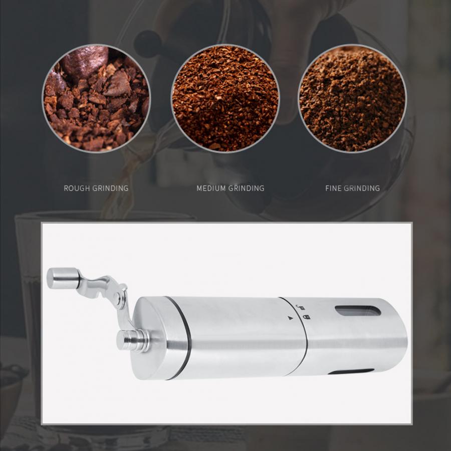 Household Portable Manual Coffee Mill Grinder Stainless Steel Hand Crank Mill Coffee Bean Kitchen Mini Coffee Grinder