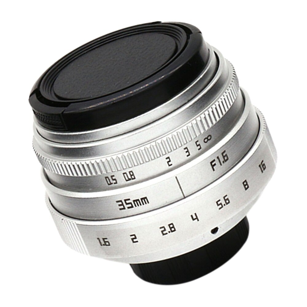 Lente de la cámara del montaje de 35mm F1.6 C con el anillo adaptador para Sony ④ 7s/Ω 7R/④ 7 II/ NEX-6/ NEX-5R/ NEX-F3 Etc.