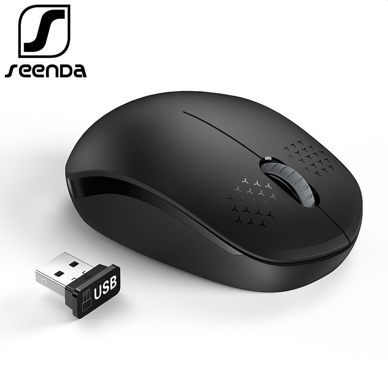 Seenda Geruisloze 2.4Ghz Draadloze Muis Voor Laptop Draagbare Mini Mute Muizen Stille Computer Muis Voor Desktop Notebook Pc Mause