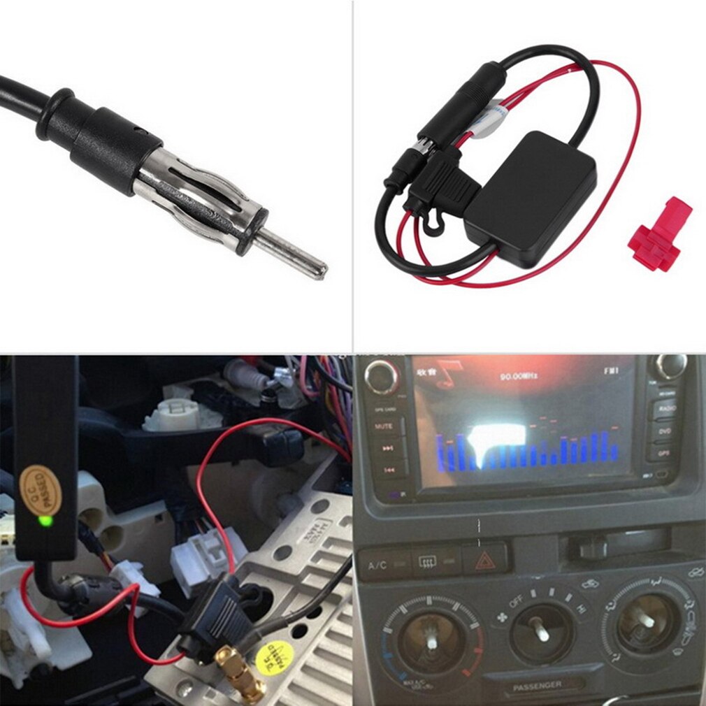 AMPLIFICADOR DE señal FM práctico para coche, antena antiinterferencias, Radio Universal, amplificador, piezas de automóvil