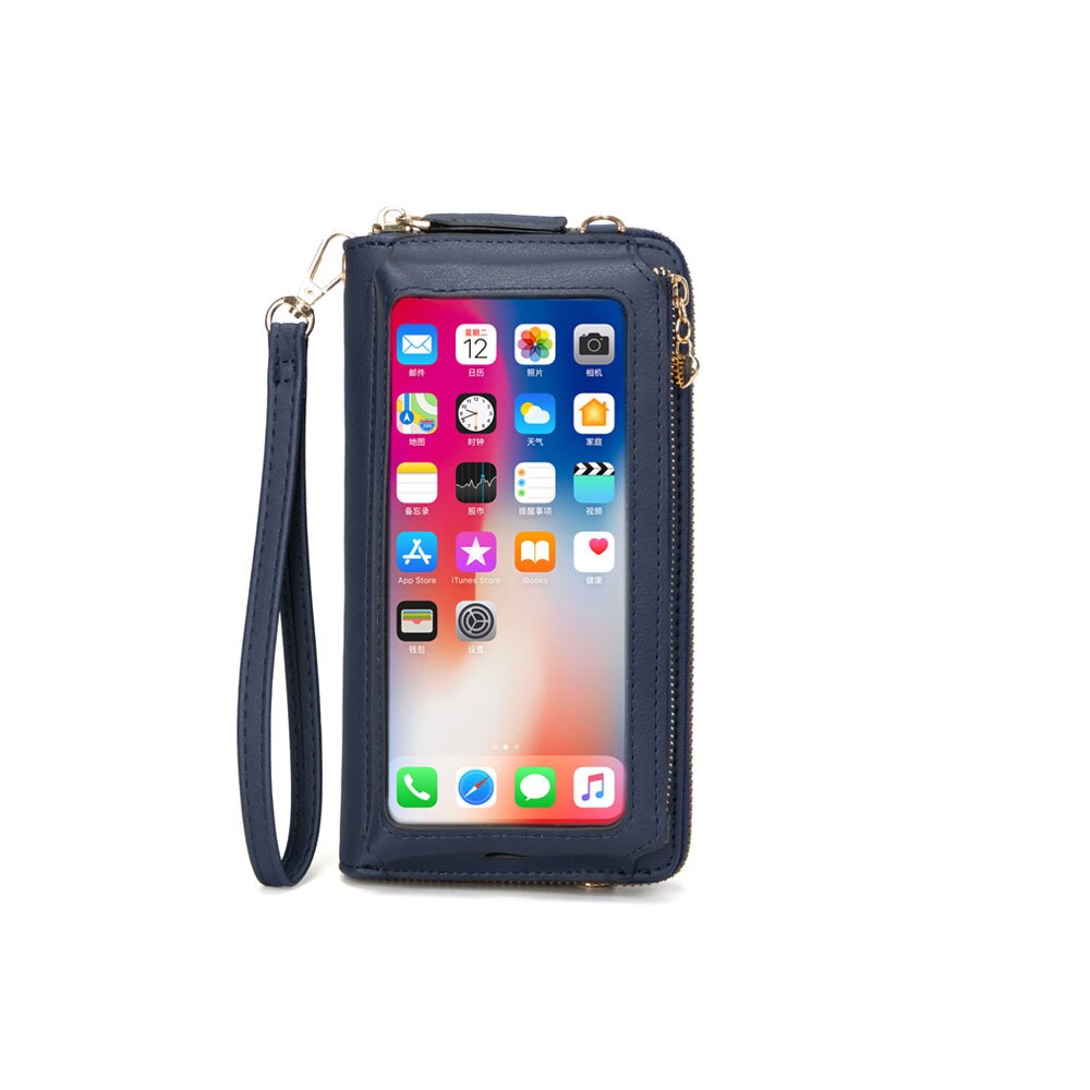 Rfid Women Phone Wallet: Dark Blue