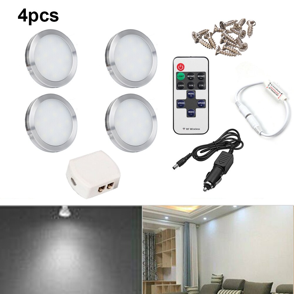 WAKYME, 4/12 Uds., foco LED blanco cálido, luz Interior empotrada redonda de 12W para dormitorio, cocina, jardín, iluminación