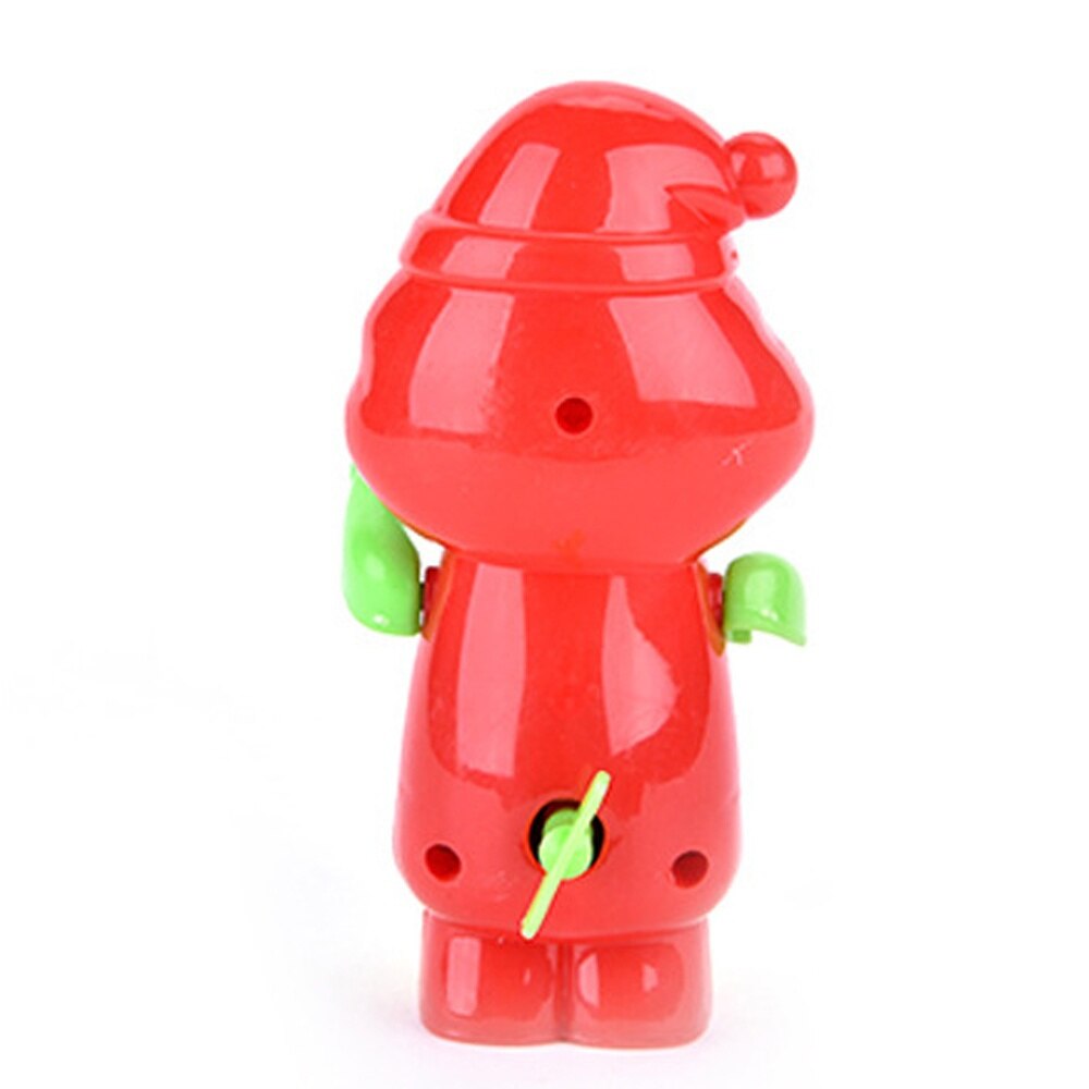 1Pcs Mini Cute Clockwork Wind-Up Drummer Toy Mini Christmas Santa Claus Mechanical Plastic Toy Collectible Christmas
