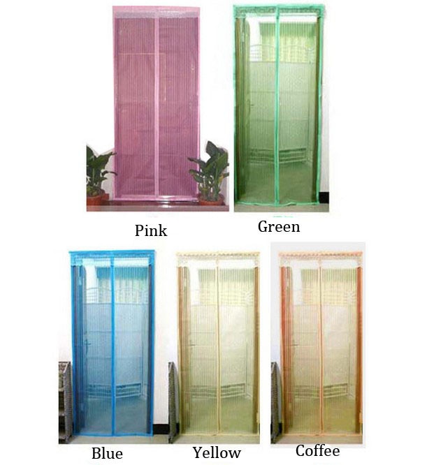 Home Premium Hands-Free Magnetic Door Fly Screen Magic Anti Mosquito Bug Mesh Curtain For Balcony Kitchen Living room 210X90cm