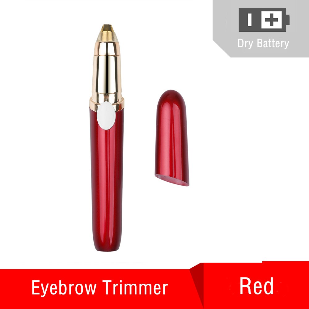 Elektryczny trymer robić brwi kobiety mini golarka natychmiastowe bezbolesne twarzy depilator depilator przenośne maszynki robić golenia # SY-549: RedBattery