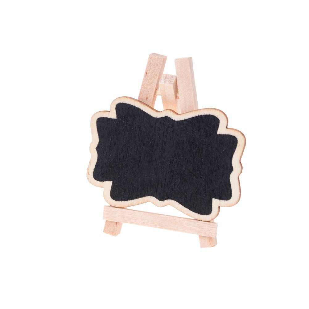 10Pcs/Pack Mini Lace Blackboard Chalkboard Wooden Blackboard Price Stand For Year Party Christmas Wedding Decoration
