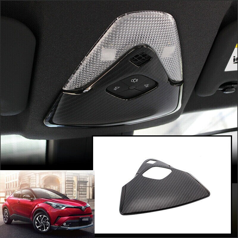 ABS Carbon Fiber Car Front Reading Light Cover Trim ,Celling Light Lamp Cover for Toyota C-HR CHR