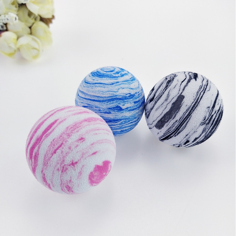 1 piezas interactivo mascota perro de juguete pelota de juguete cero EVA Bola de formación, suministros para mascotas 3 colores gato Juguetes