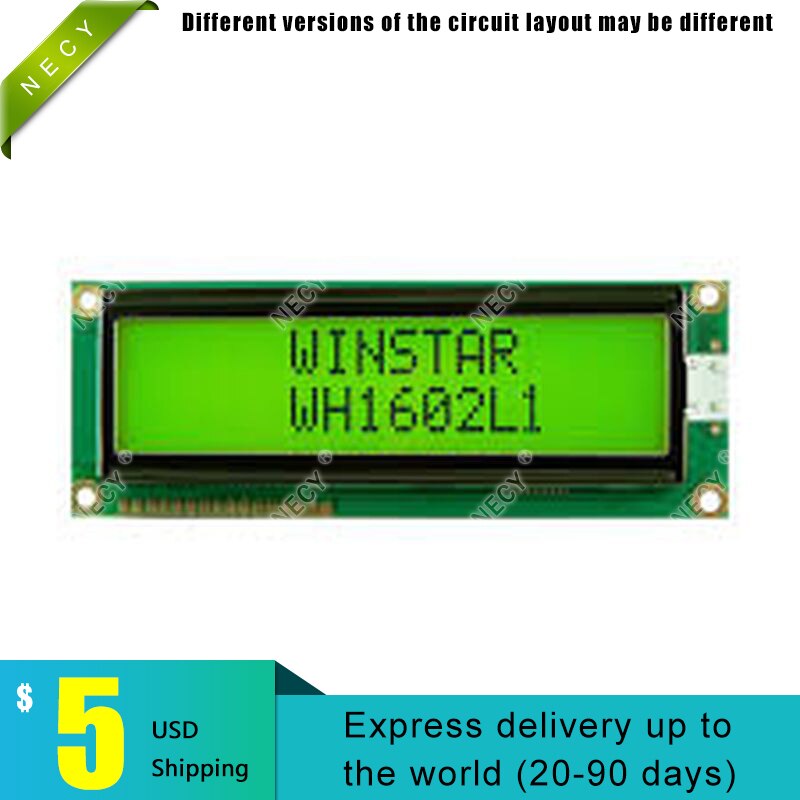 WH1602L1-YYH-JT,"WH1602L1-YYH-JT" Lcd-scherm Panel, Originele/Substituut/Compatibel/Reparatie