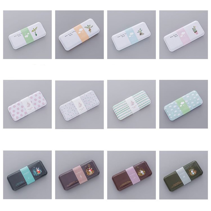 18.8x8.2cm Metalen Scharnierende Potlood Pen Box Rechthoekige Lege Blikken Doos Containers, , sieraden en Opslag Tin Kit, Thuis Organisator