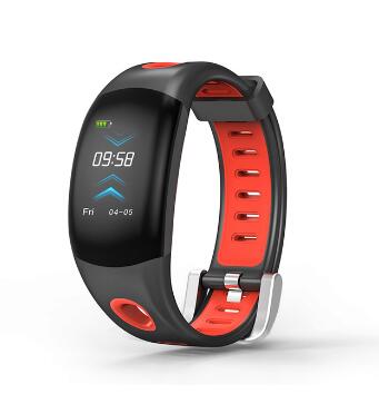 Tezer  dm11 smarta armband  ip68 vattentäta armband pulsmätare stegräknare bild skärm färg lcd-skärm för ios android: Röd