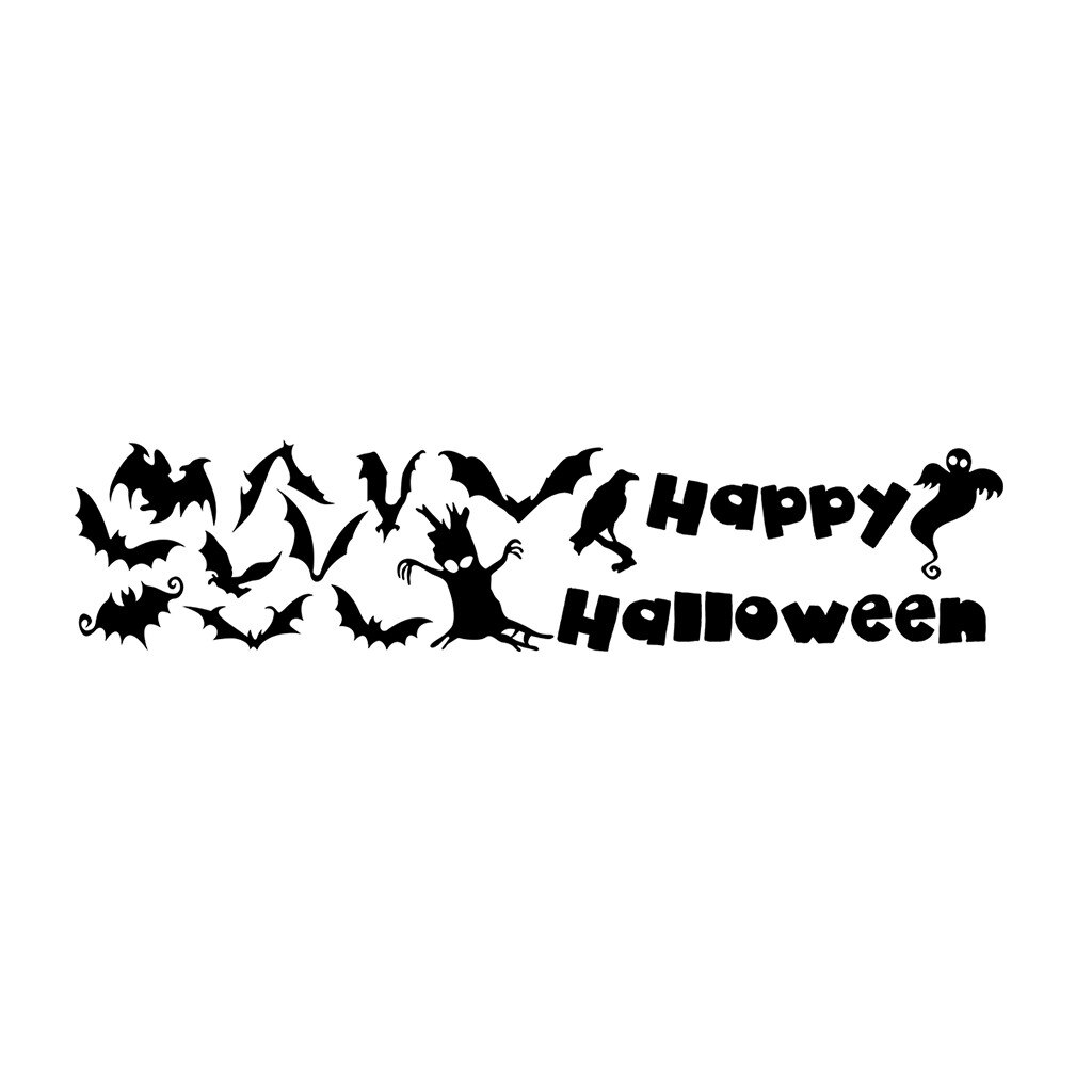 Gothic Wallpaper Halloween Wall Stickers Decor Halloween Wall Sticker Home DIY Decals For Door And Window Home Decoration: C