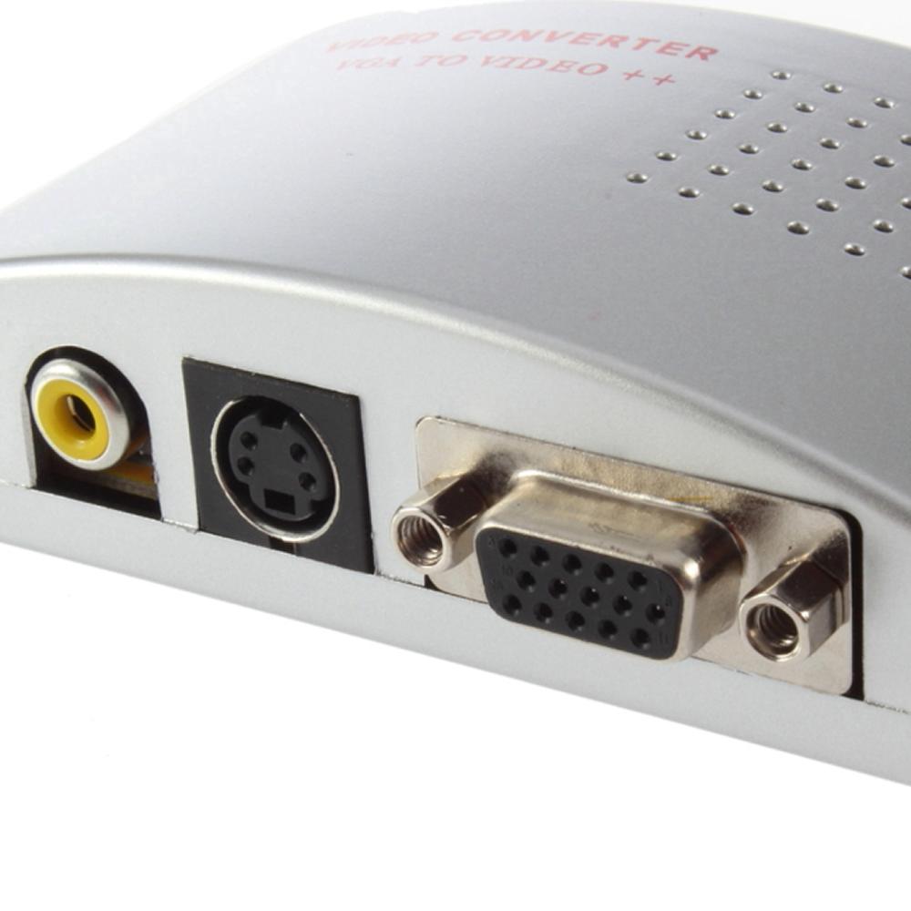 Universal NTSC PAL VGA to TV AV RCA signal adapter converter Video Switch Box composite for laptop