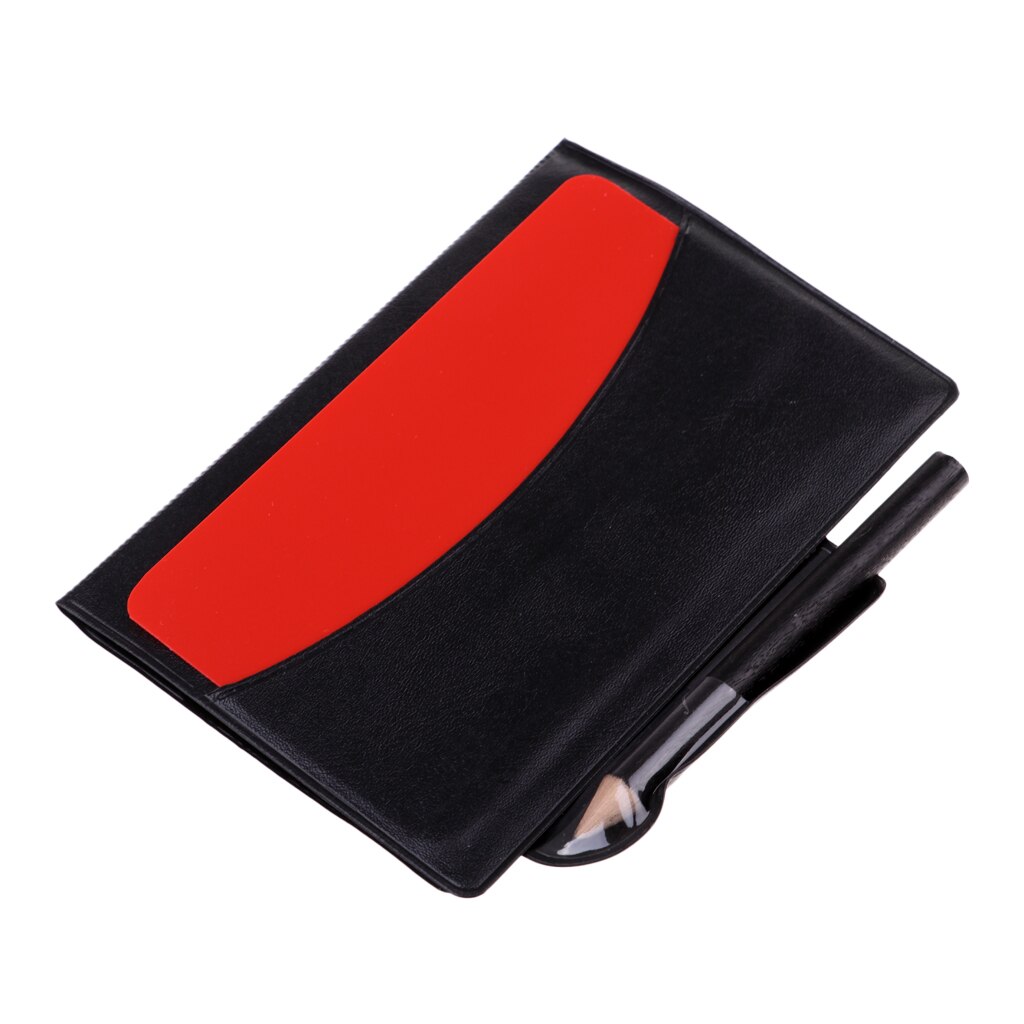 Sport FußBall FußBall FußBall-schiedsrichter rot Gelbe Karte &Ampere; Bleistift mit Punktzahl Blatt &Ampere; PVC Brieftasche Scorebook 12x8cm